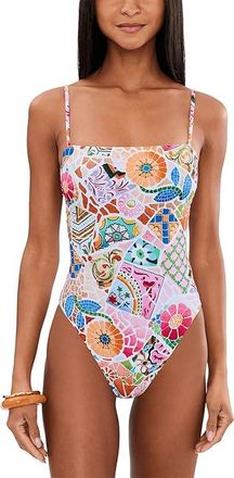 Seafolly BeachBoheme Square Neck One-Piece Womens Swimsuits One Piece Parfait Pink : AUS 14 (US Womens 10), Elastane/Nylon