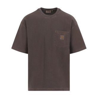 Carhartt Work in Progress Carhartt Wip, T-Shirts, male, Brown, Size: XL S/S Loose Pocket T-Shirt