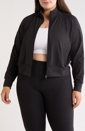 Zella Zen Track Jacket in Black at Nordstrom, Size 3X