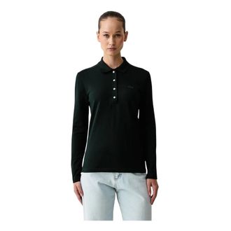 Lacoste Slim Fit L.12.D Stretch Mini Piqu&eacute; Polo - Dames - Tops - Groen - Maat: M Piqu&eacute;
