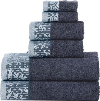 Superior Wisteria 6Pc Cotton Towel Set