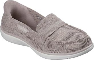 Skechers Womens On-The-go Hands Free Slip-ins Radiant-Bonnie Loafer, Taupe, 3.5 UK