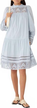 Ulla Johnson Colette Long Sleeve Mini Dress In Celeste