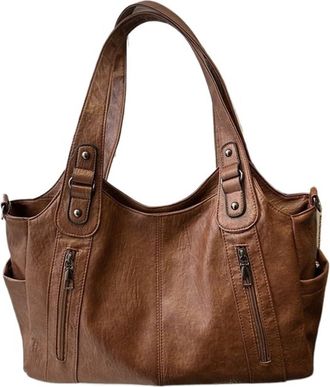 Generic Large Capacity Womens Tote Bag Handheld Commuter Versatile Single Shoulder Crossbody Texture(G)