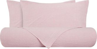 Puro Lino Pearl Pink Stonewash Pure Linen Bed Set