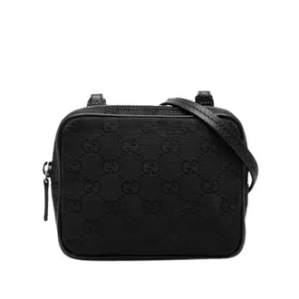Gucci Pre-owned Cross Body Bags, female, Black, Size: ONE SIZE Pre-owned Canvas Crossbody Bag