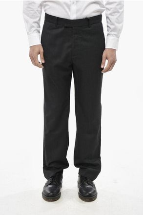 AllSaints Wool-Blend Trousers BLACKWATER With Concealed Button Fasteni size 30