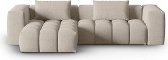 CXL by Christian Lacroix Sofá esquinero modular izquierdo 3 plazas de tejido estructural arena