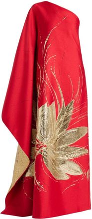 Taller Marmo Avondjurk met bloemenprint - Rood