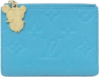 Louis Vuitton Blue Leather Wallet (Bi-Fold) (Pre-Owned)