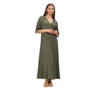 Drykorn Tivona Maxi Jurk - Dames - Jurken - Groen - Maat: S Viscose