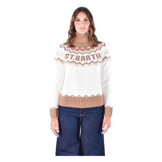 MC2 Saint Barth Meghan Nordic Turtleneck - Knitwear - Mujer - Beige - XS