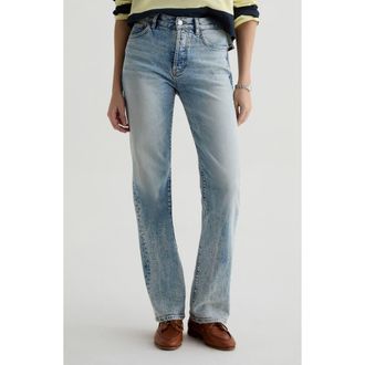 AG - Adriano Goldschmied Sydney High Waist Relaxed Straight Leg Jeans in 17 Years Forlorn at Nordstrom, Size 25