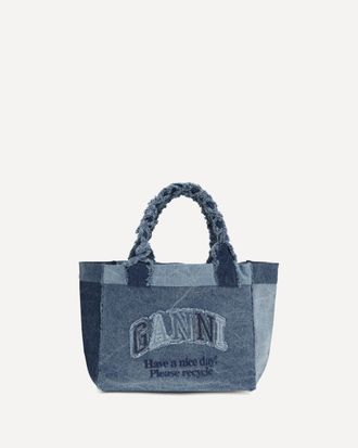 Ganni Shopper denim media Trapeze Woman UNI