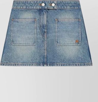 Courr&egrave;ges denim mini a-line skirt
