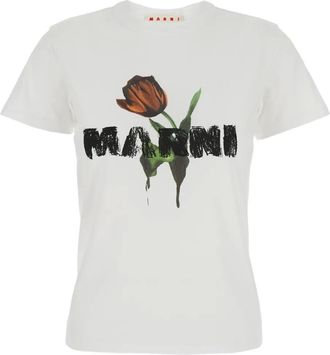 Marni T-shirt a fiori - Bianco