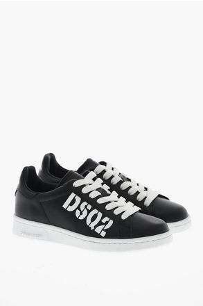 Dsquared2 Leather Low-Top Sneakers BOXER with Contrast Details size 38