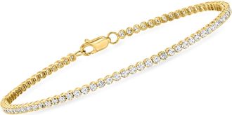RS Pure by Ross-Simons Lab-Grown Diamond Tennis Bracelet in 14kt Yellow Gold