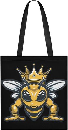 Generic Funny Strong Bees Tote Bag for Women Men Shoulder Bags Purses Pouch Handbags