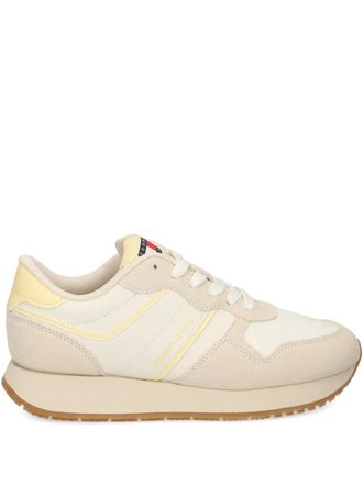 Tommy Jeans suede-panelled running sneakers - Neutrals