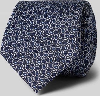 Joop Krawatte aus Seide im Allover-Look (8 cm) in Marine, Gr&ouml;&szlig;e 1