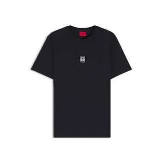 HUGO BOSS Cotton-jersey T-shirt with embroidered logo artwork