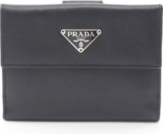Prada Black Leather Wallet (Bi-Fold) (Pre-Owned)