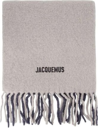 Jacquemus L&eacute;charpe Moisson - Dames - Wintersjaals - Grijs - ONE Size - Wol - Accessoires