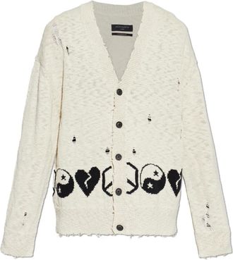 AllSaints Cardigans, male, Beige, Size: XL Tabua Cardigan