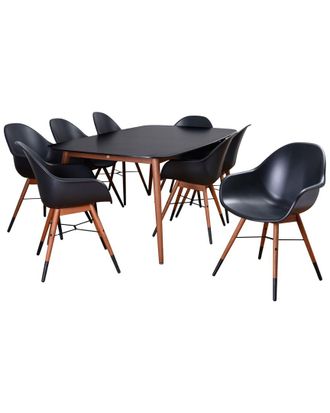 Amazonia Teak Charlotte Deluxe 9Pc Rectangular Patio Dining Set