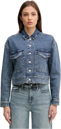 DKNY Denim Jacket - Dames - Spijkerjassen - Blauw - L - Denim - Jassen