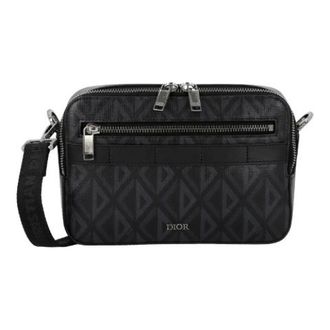 Dior Pre-owned Cross Body Bags, female, Black, Size: ONE SIZE Pre-owned CD Diamond Safari Shoulder Bag