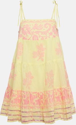 Juliet Dunn Printed tiered cotton minidress