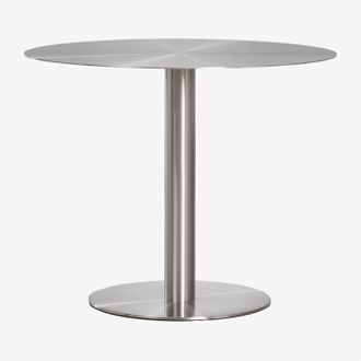 Sklum Mesa De Comedor Redonda En Acero Inoxidable Xiren Sklum