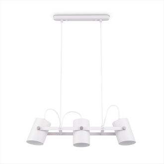 Paco Home Paco Home - L&aacute;mpara De Suspensi&oacute;n Sal&oacute;n Comedor Colgante Mesa Comedor Industrial Blanco 2, L&aacute;mpara Colgante 3-flame