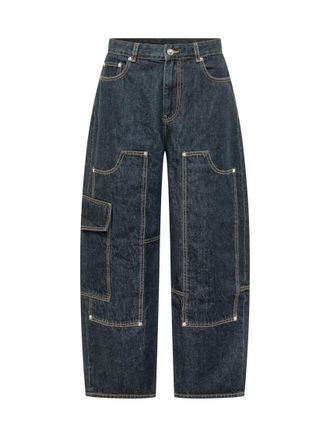 Ganni Blue Loose High Rise Jeans