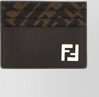 Fendi leather ff canvas card holder