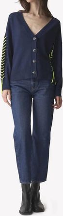 Brodie Presley Plait Cardigan In Black