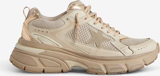 Golden Goose Niedrige Mesh- und Ledersneakers Lightstar