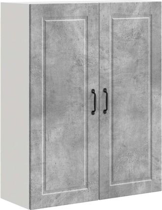 vidaXL Mueble De Cocina Con Estante Gris Concreto 80 X 31 X 100 Cm Vidaxl