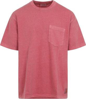 Carhartt Work in Progress Red S/S Torion Pocket Cotton T-Shirt-Uomo