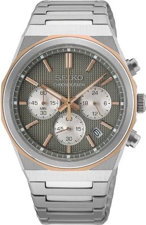 Seiko Essentials Chronograph Quartz Grey Dial Mens Watch HGK002P1