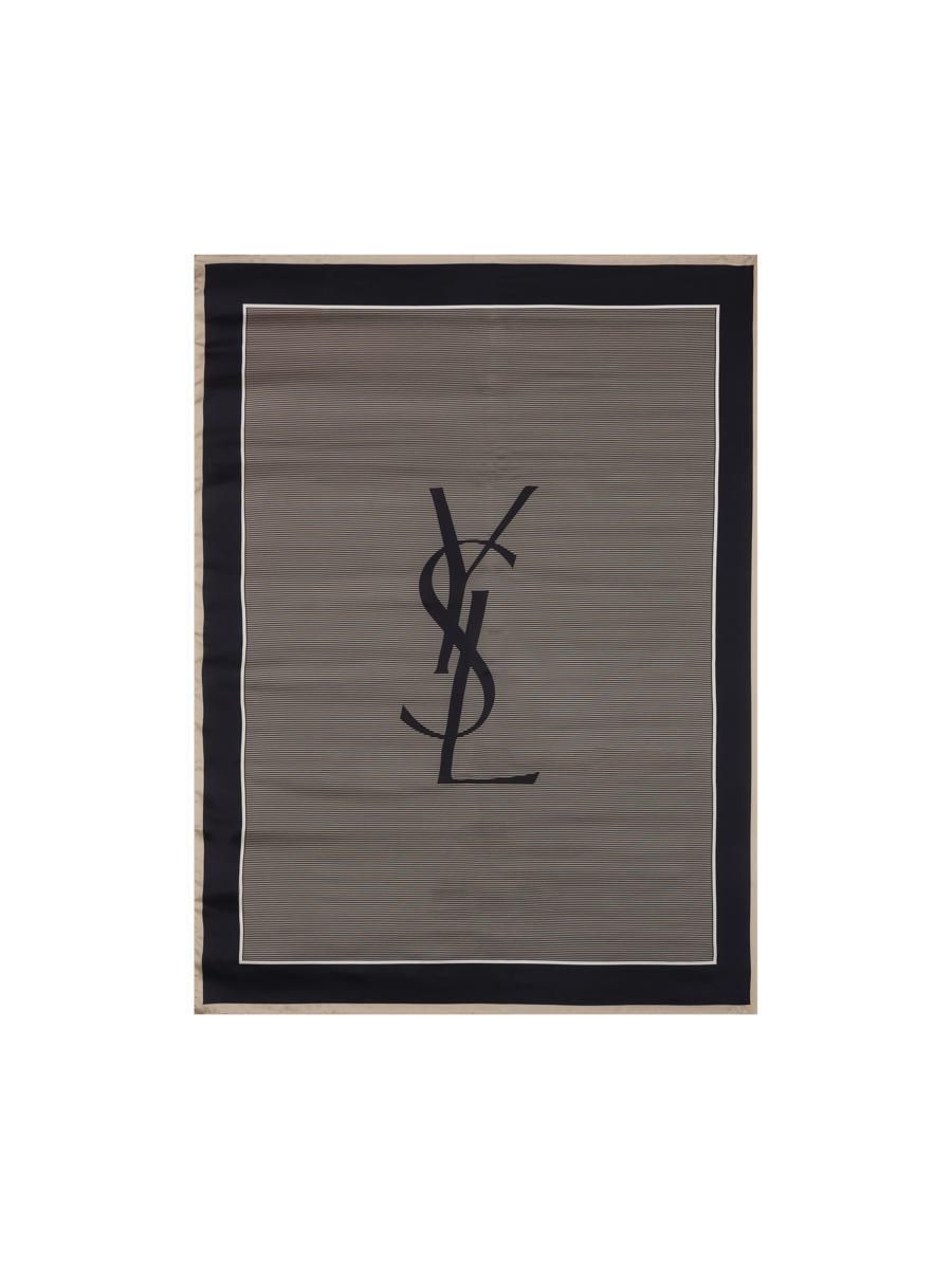 SkayobeSAINT LAURENT スカーフ 美品 YVES SAINT LAURENT スカーフ チェック柄 大判 シルク