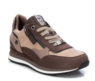 Xti Womens Lace-Up Sneakers In Brown