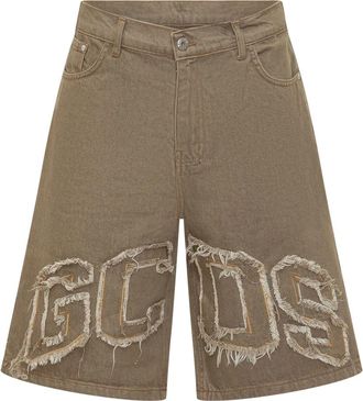 GCDS Logo Lounge Short - Heren - Denim shorts - Bruin - W32 - Korte Broeken