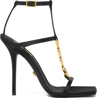 Versace Sandalen verfraaid met kristallen - Zwart