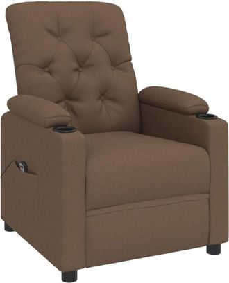 vidaXL Vidaxl - Sill&oacute;n Reclinable El&eacute;ctrico De Tela Marr&oacute;n