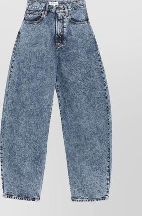 Alaia circle denim high waist trousers