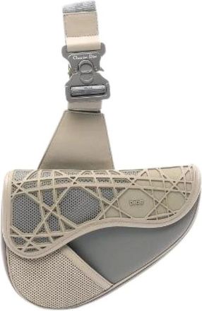 Dior Borsa Pre-owned in Nylon e Pelle - - Pre-owned - Uomo - Grigio - ONE SIZE