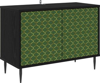vidaXL Mueble De Tv Geleen 69 X 33 X 50,5 Cm Roble Negro Vidaxl